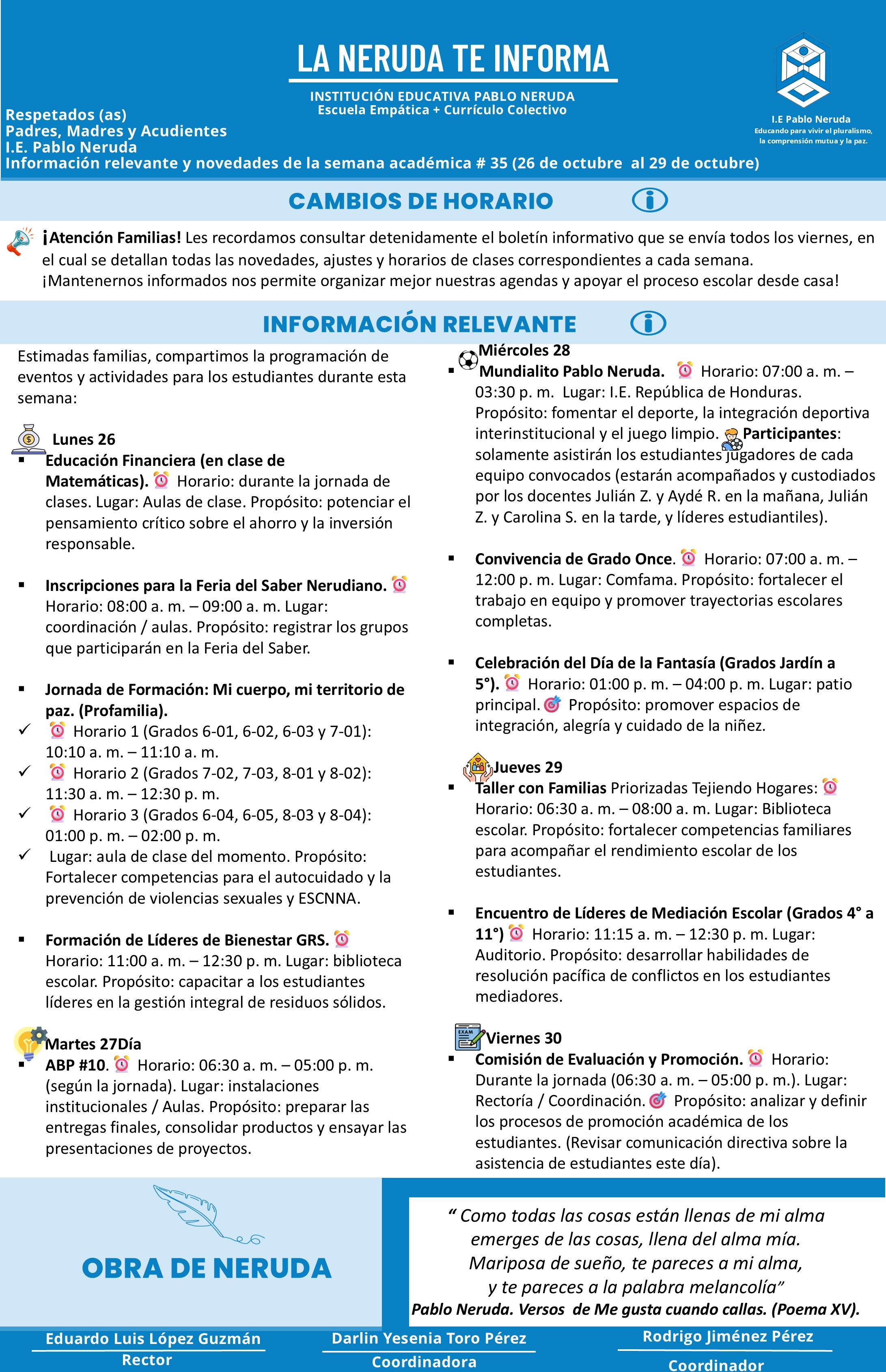 Edición de El Neruda te informa